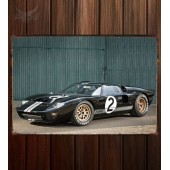 Металлическая табличка Ford GT40 Le Mans Race Car